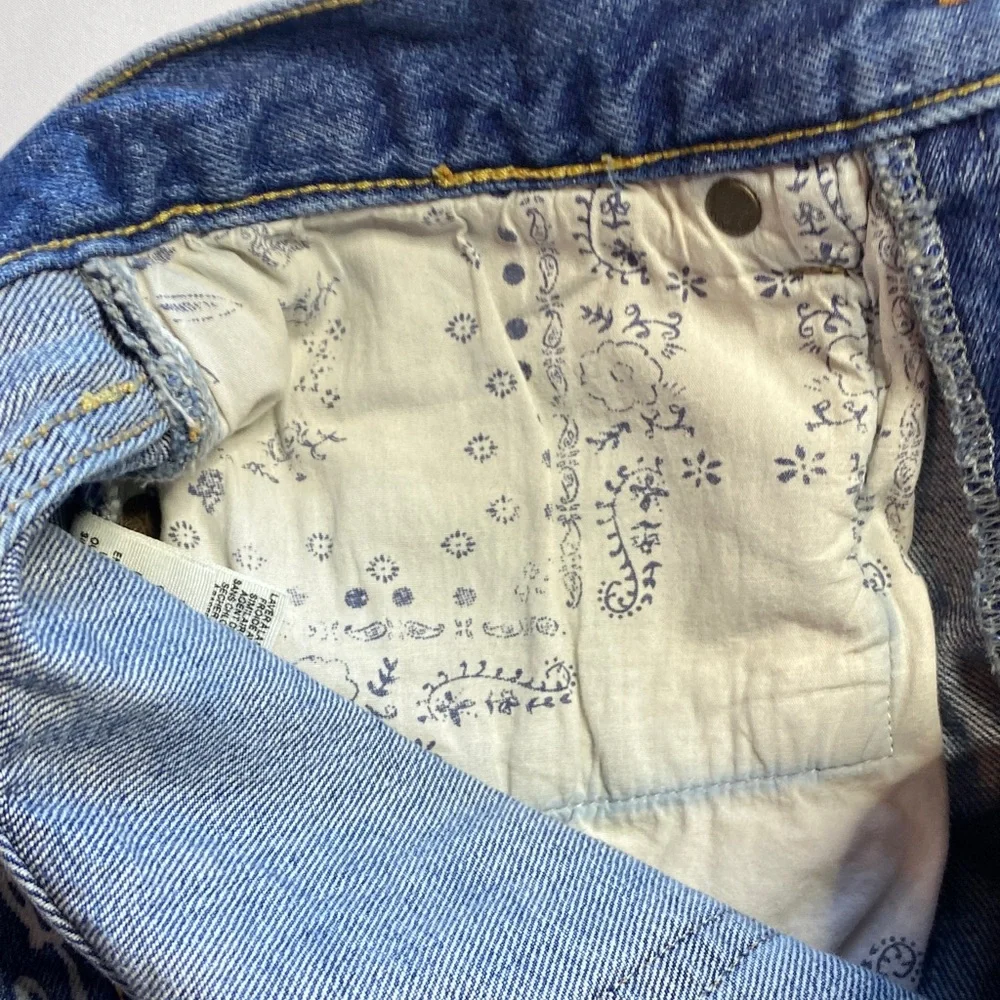 We The Free Light Blue Distressed Jean Shorts - Picture 8 of 9